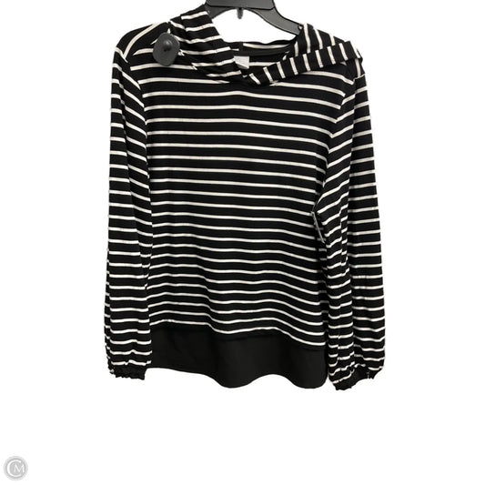 Top Long Sleeve By Chicos In Striped Pattern, Size: L