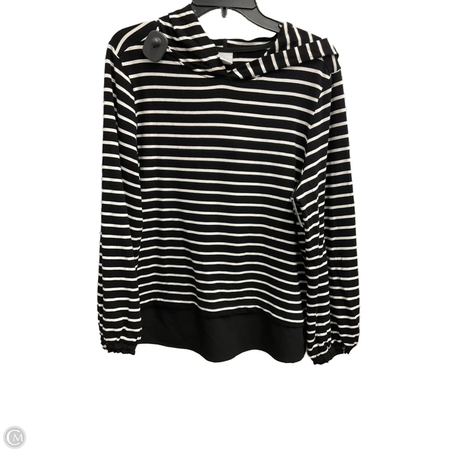 Top Long Sleeve By Chicos In Striped Pattern, Size: L
