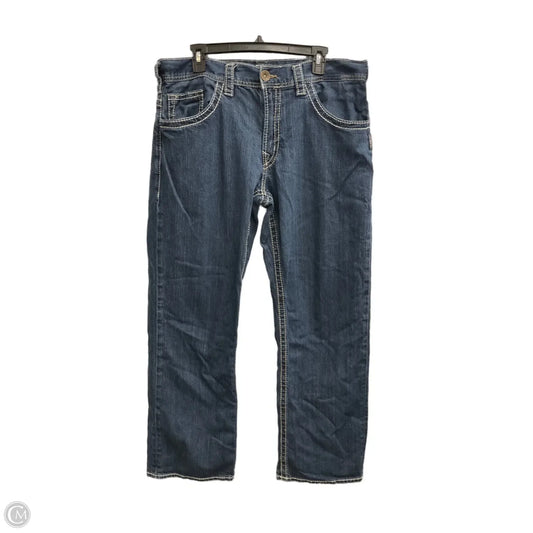 Jeans Flared By Silver In Blue Denim, Size: 2x