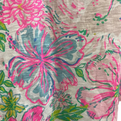 Top Short Sleeve By Lilly Pulitzer In Pink & White, Size: L