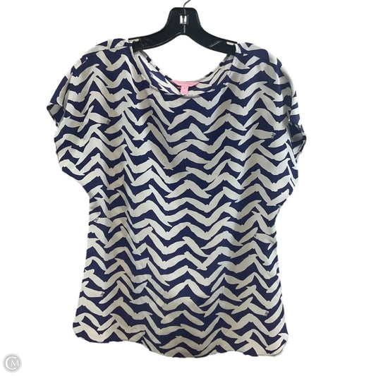 Top Short Sleeve By Lilly Pulitzer In Blue, Size: S