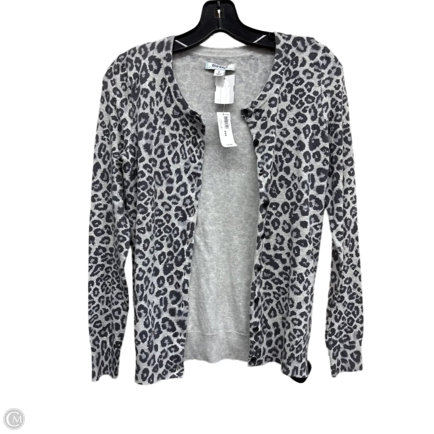 Sweater Cardigan By Old Navy In Animal Print, Size: M